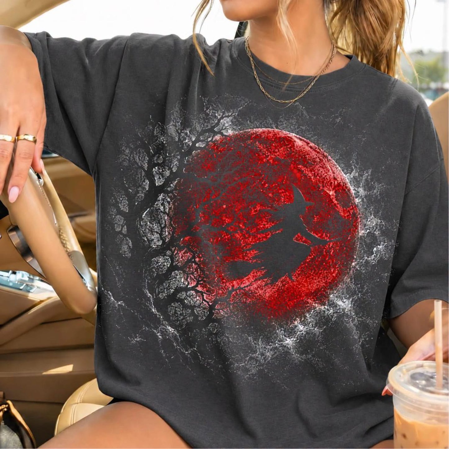 #1236a Witch in the moon flying