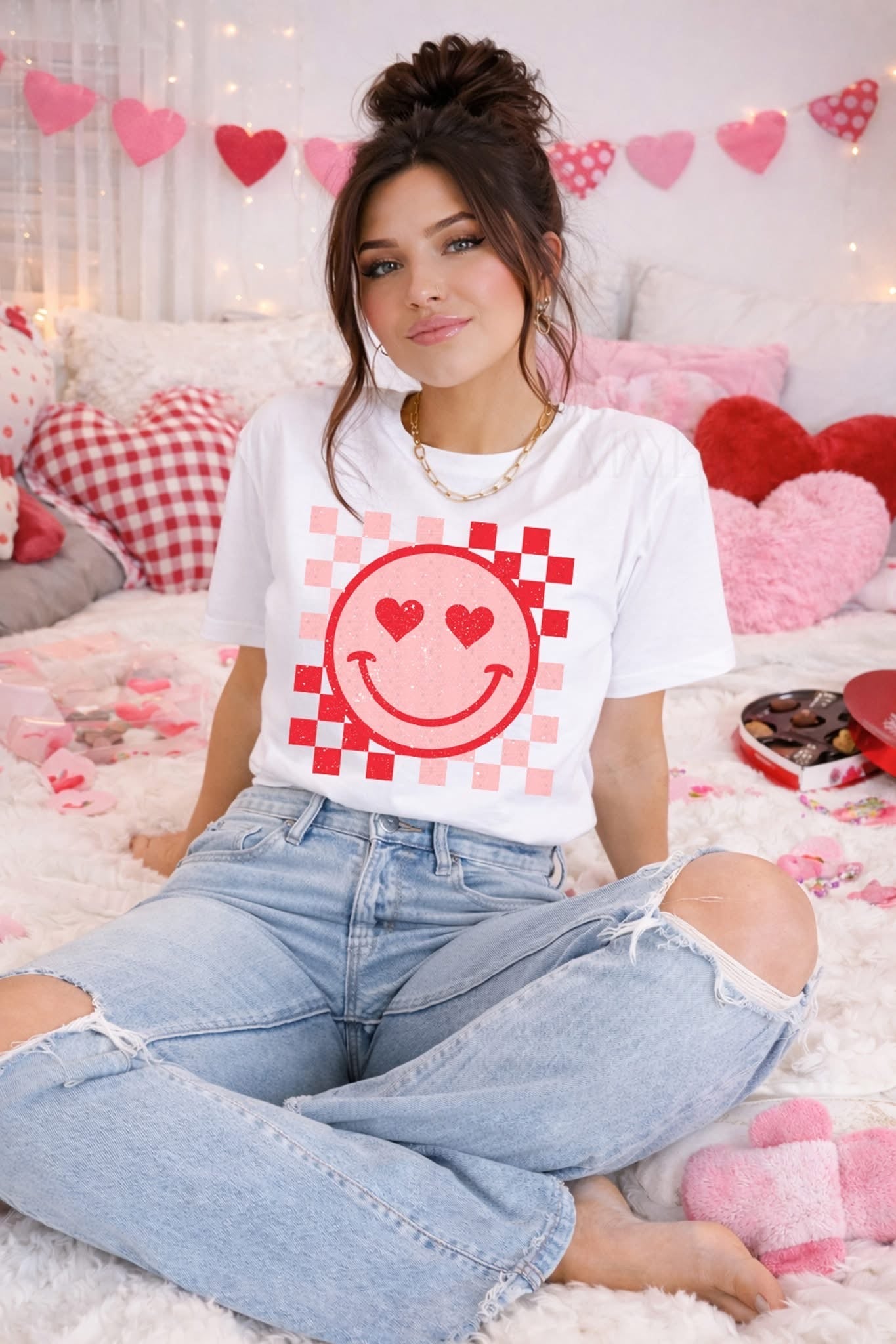 #345a Smiley with checkers