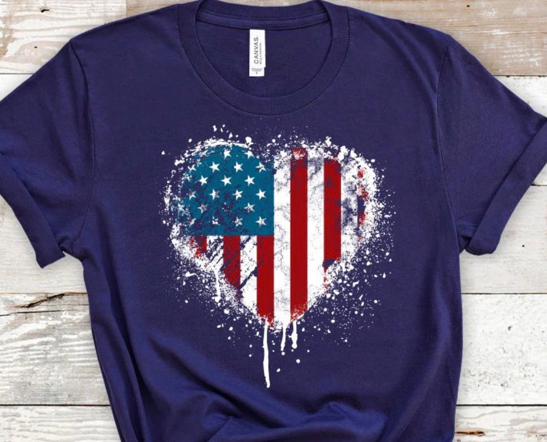 #1043a Dripping American heart