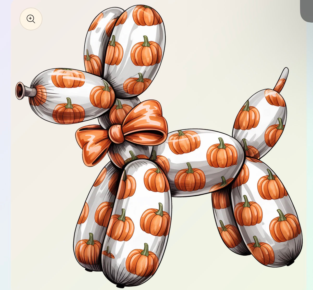 #1142a Pumpkin balloon dog