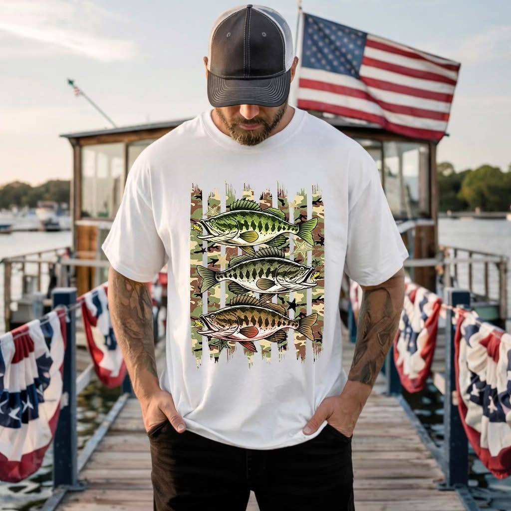 #1051a Camo stripes with fish