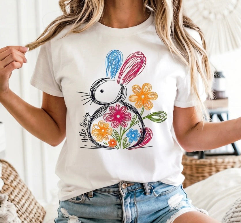 #507a Hello spring bunny