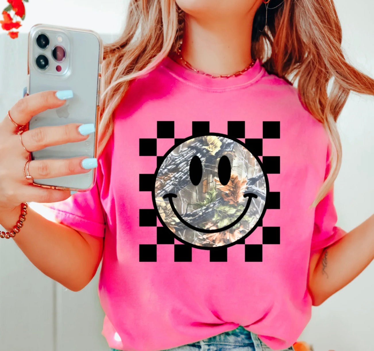 #644a Camo smiley