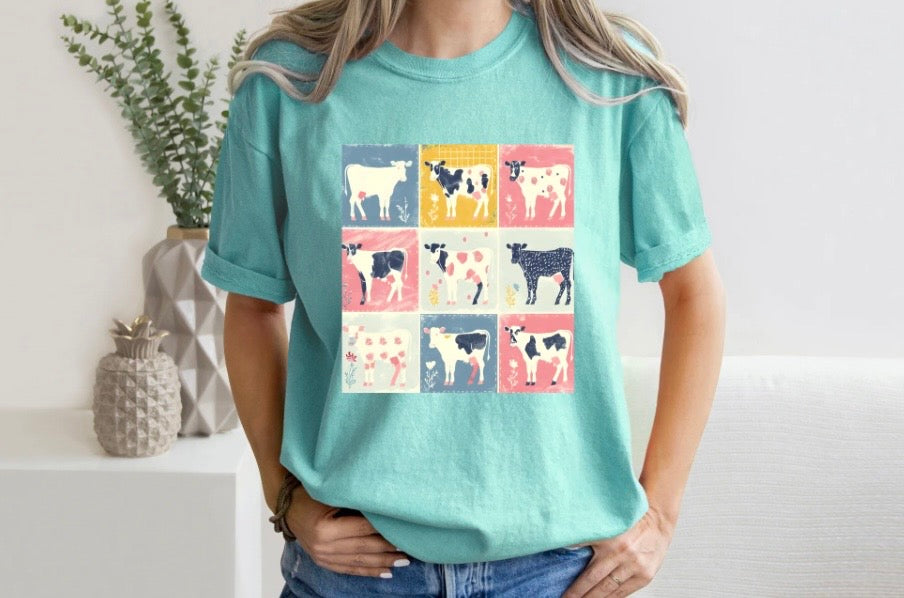 #577a Collage of cows