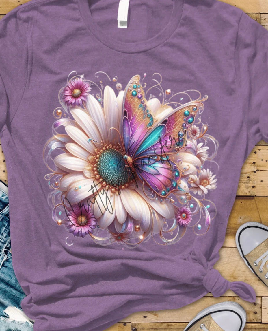 #983a Flower with butterfly