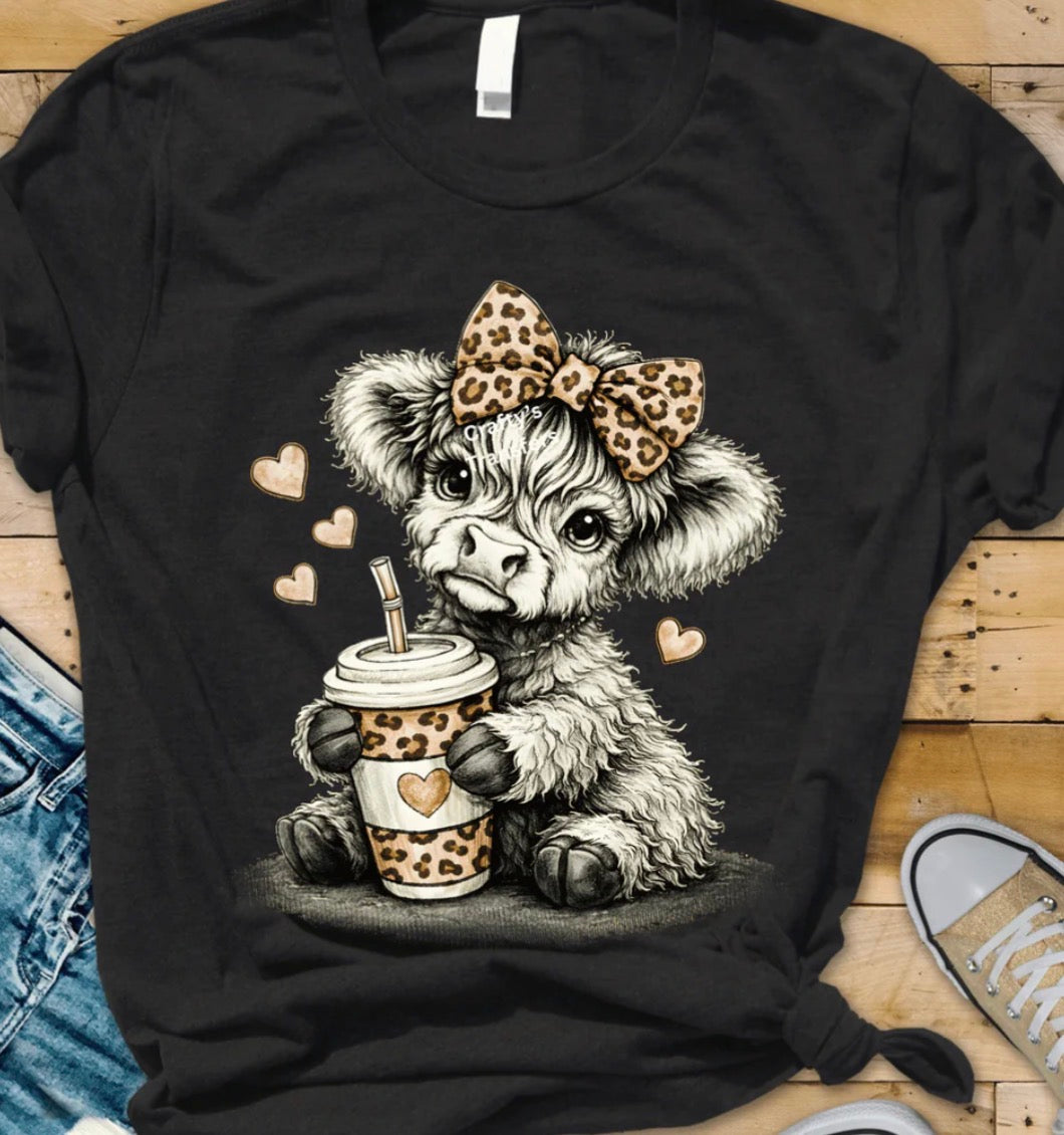 #686a Cow with coffee leopard