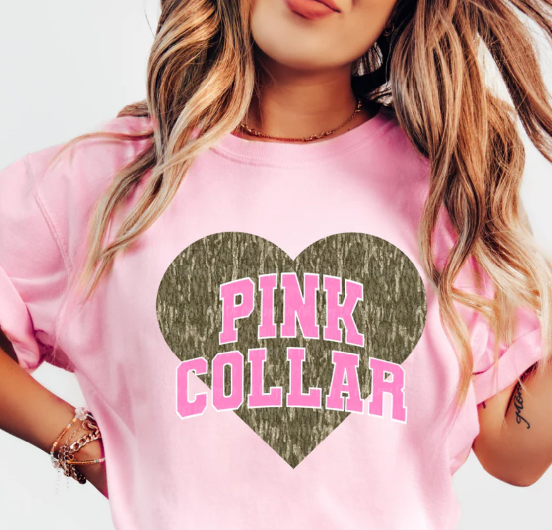 #602 Pink collar heart