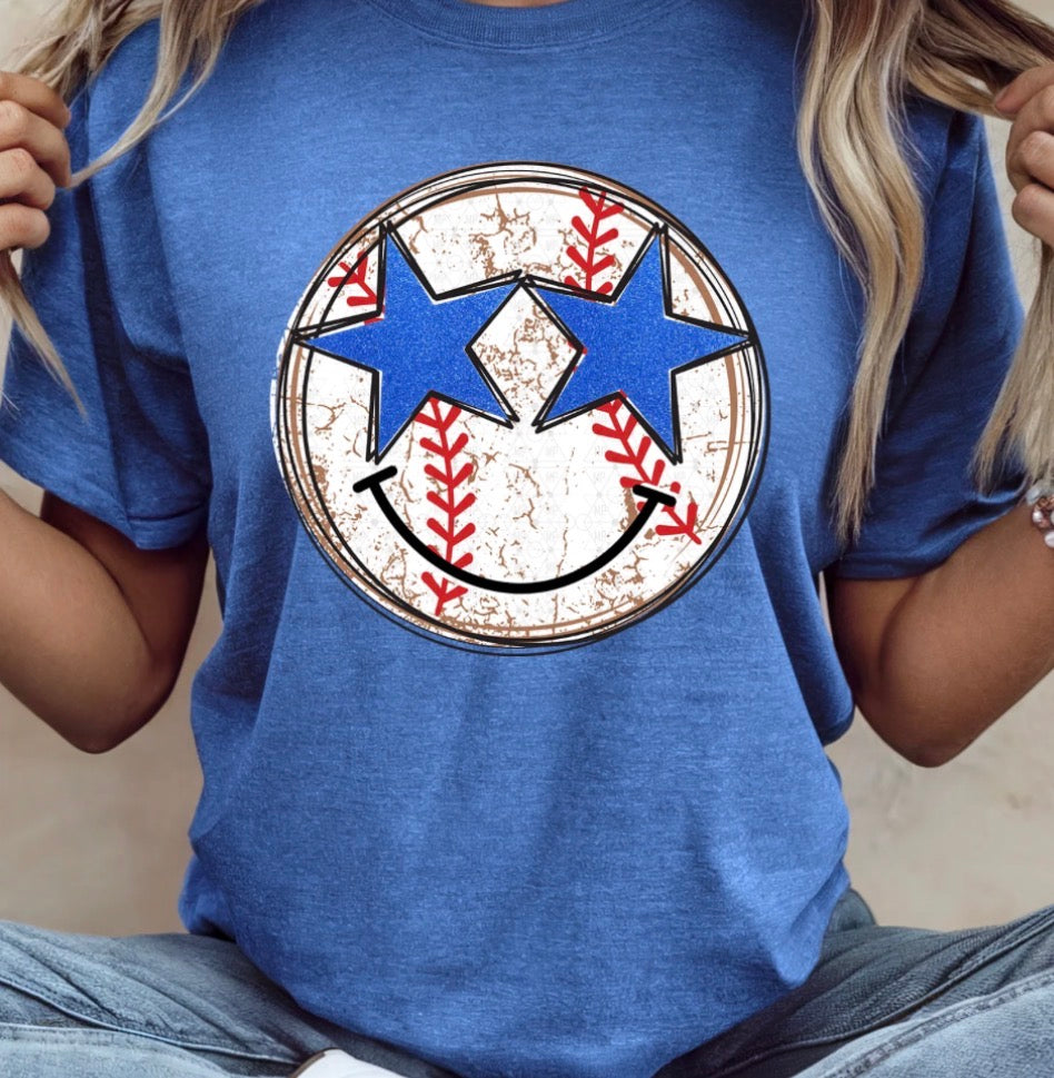 #565a Baseball smiley