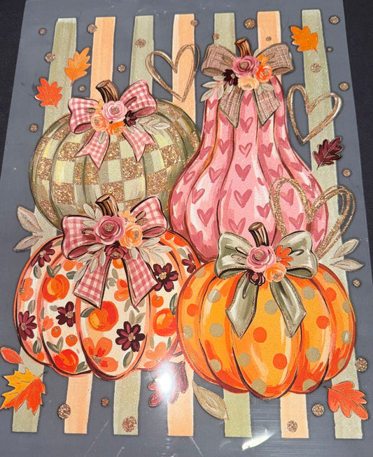 #1186a Pumpkins with stripes