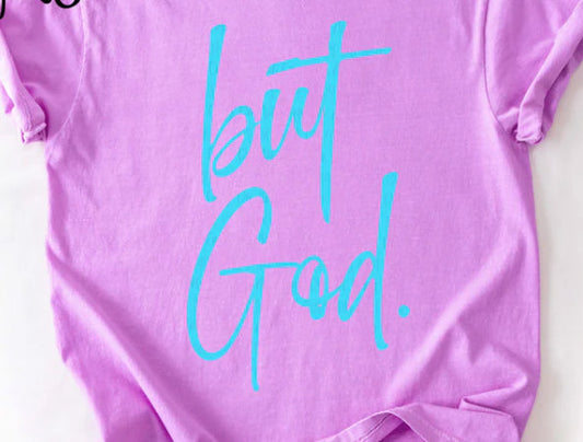 #370 But God puff print