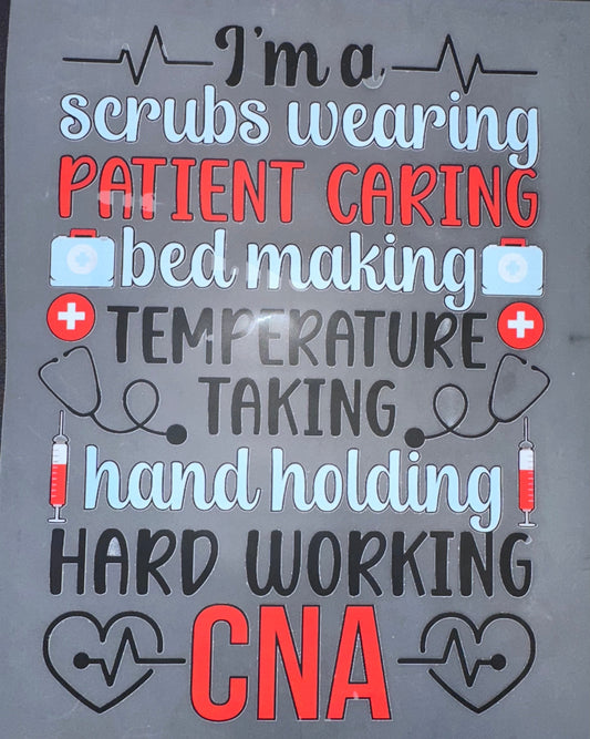 #966 Scrub wearing patient caring CNA