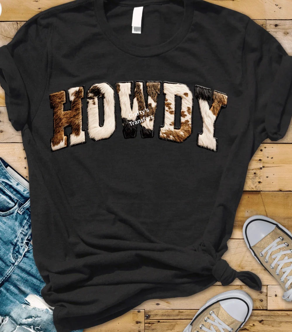 #677a Cowhide howdy