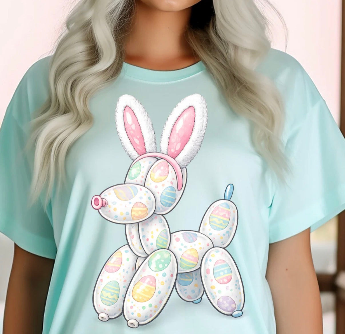 #708a Easter balloon dog