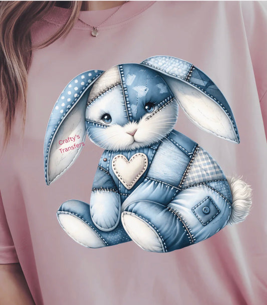 #605a Denim bunny
