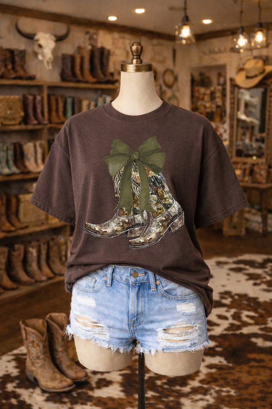 #586a Camo boots