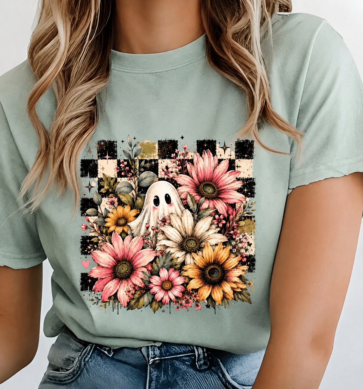 #1226a Ghost with flowers
