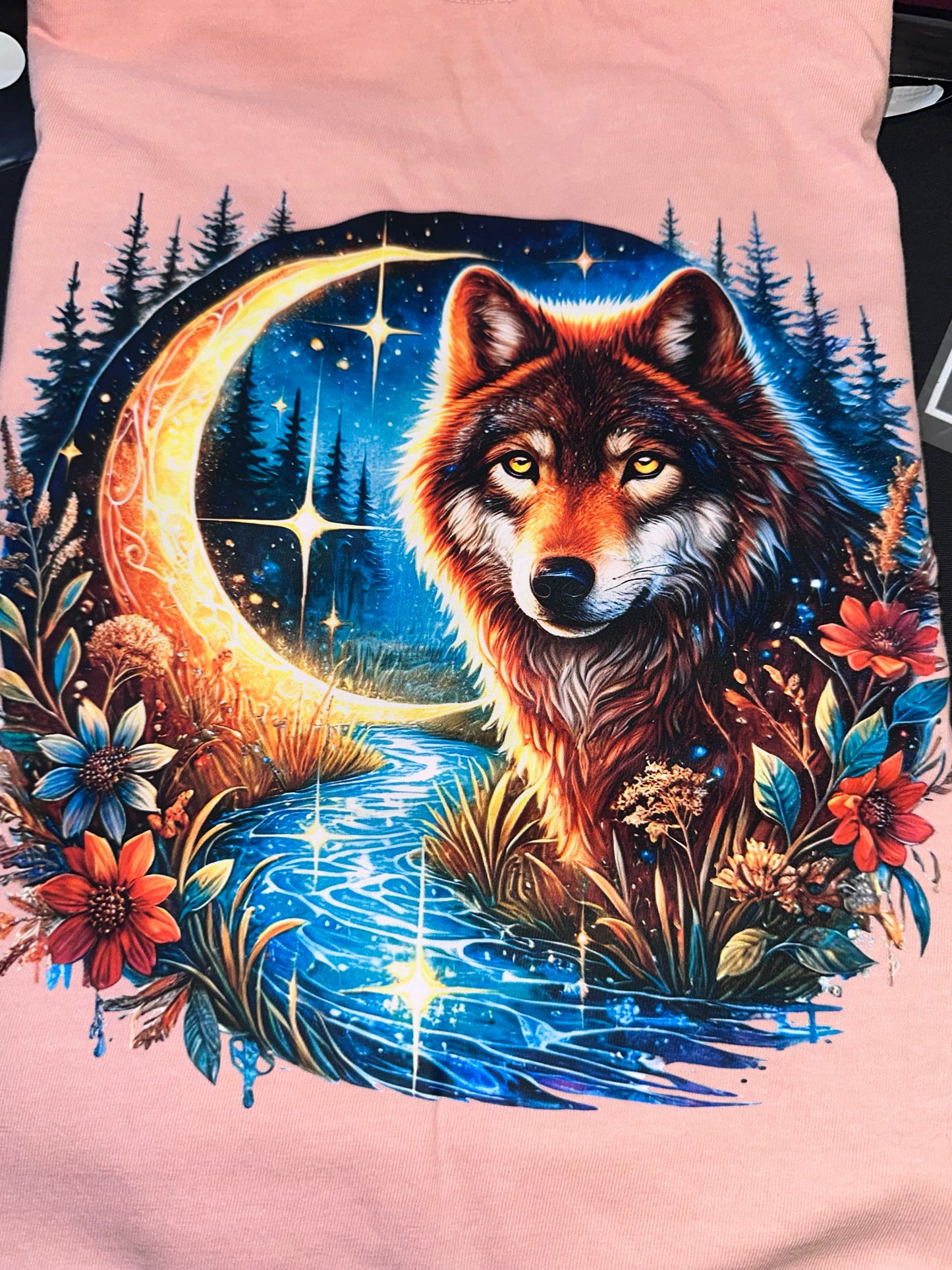 #856 Wolf with moon