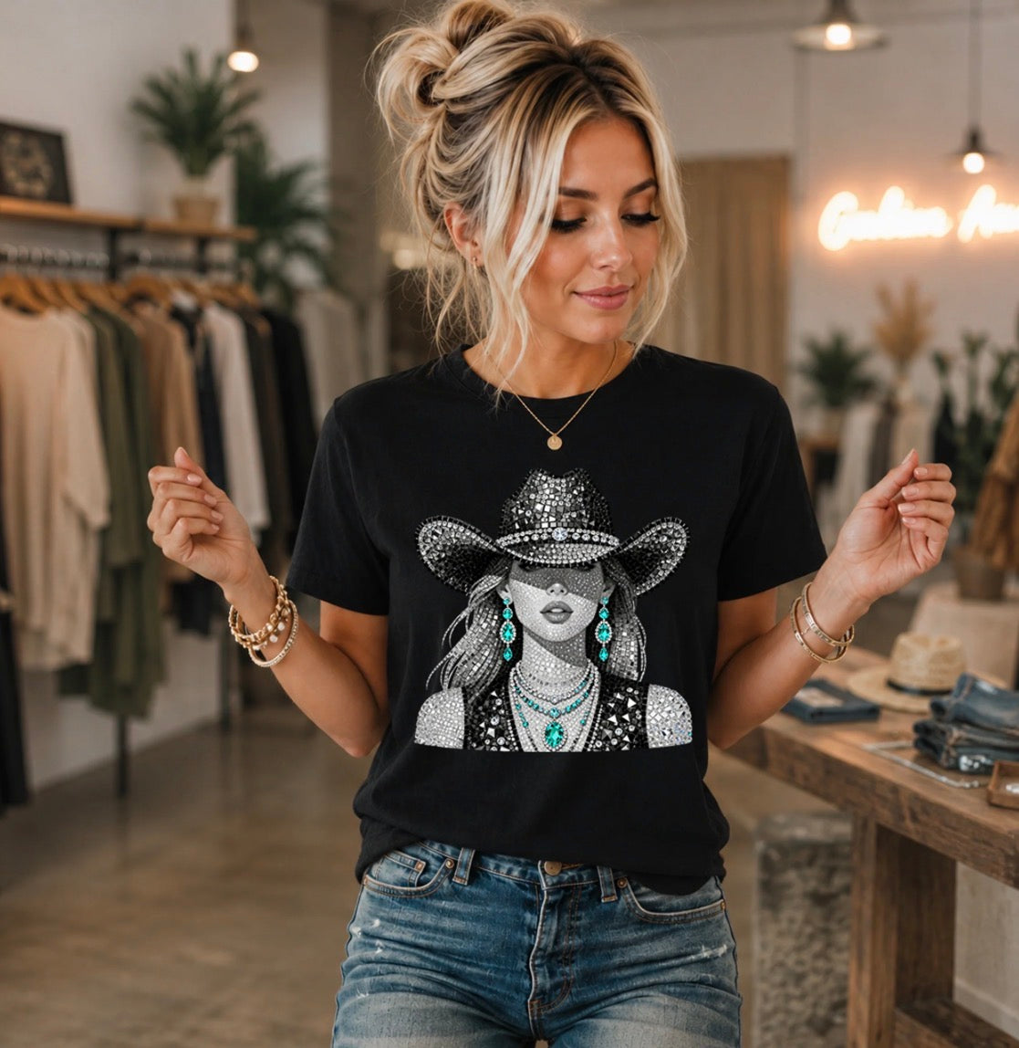 #1177a Bedazzled cowgirl