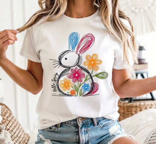 #507a Hello spring bunny