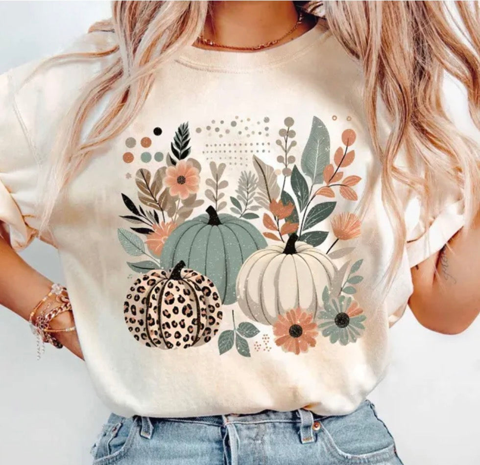 #1204a Light gray and cream pumpkins