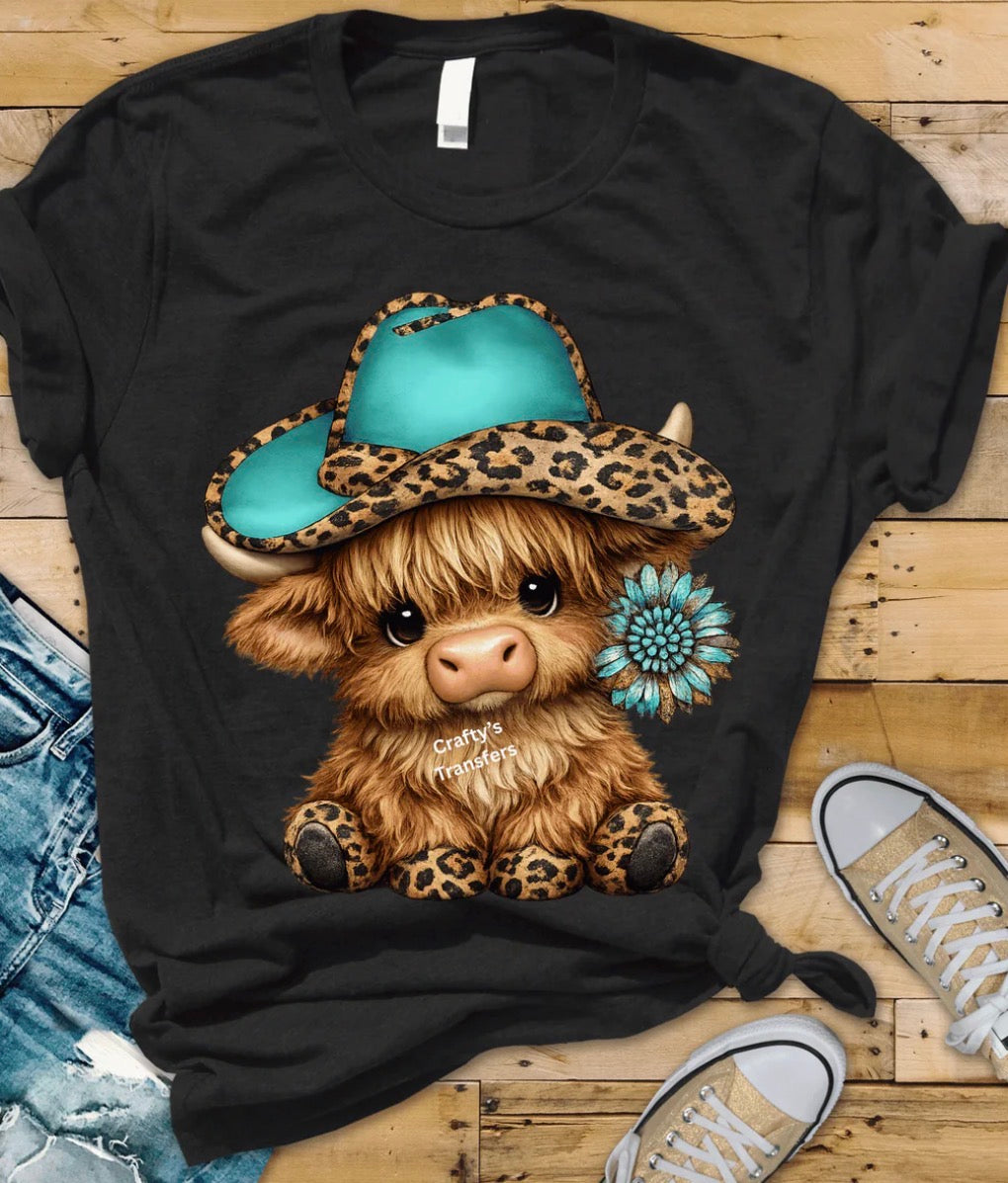 #968a Cute cow with hat
