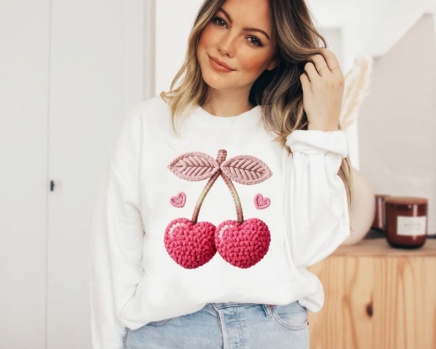 #319a Yarn cherries
