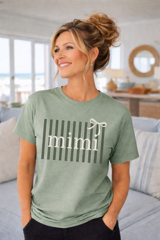#990a Mimi with green stripes