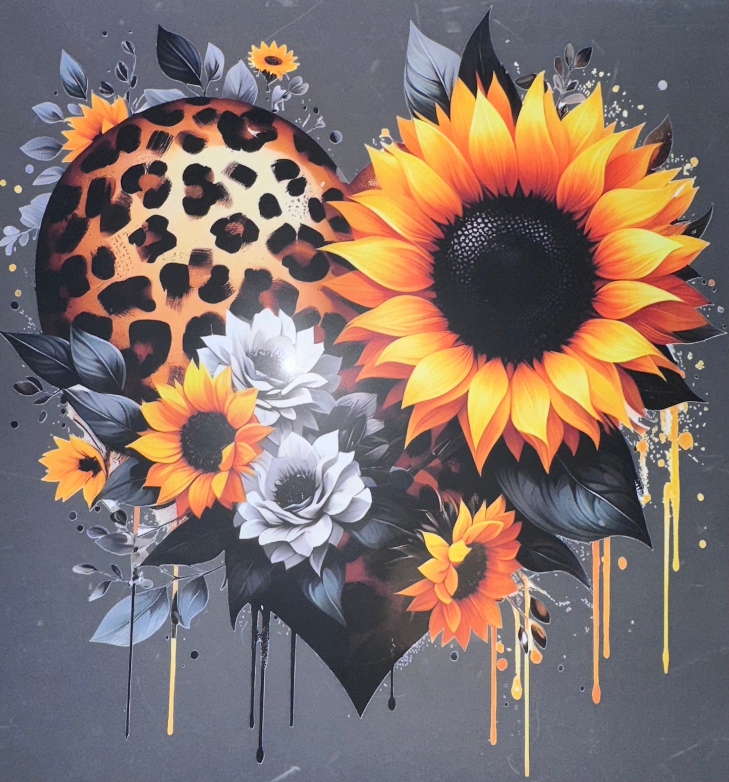 #895 Sunflower and heart