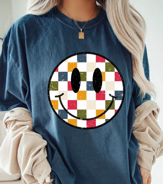#548a Checkered smiley