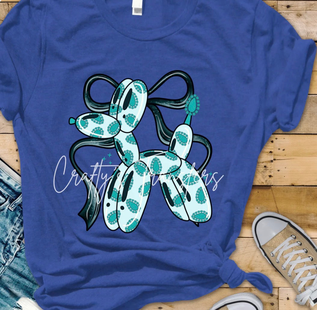 #908a Western balloon dog