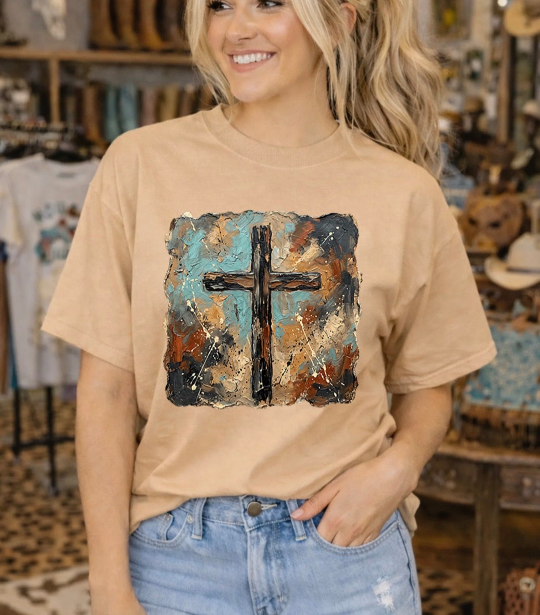 #480a Painted cross