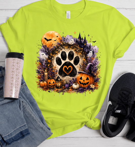 #1201a Fall paw print